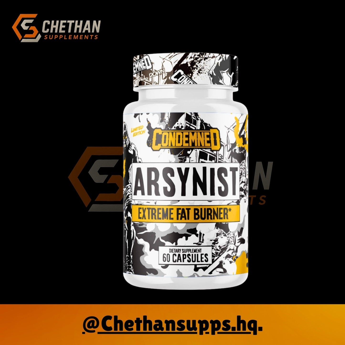 Condemned Labz Arsynist Fat Burner, 60 capsules. | Chethansupps.com - CHETHAN SUPPS.77
