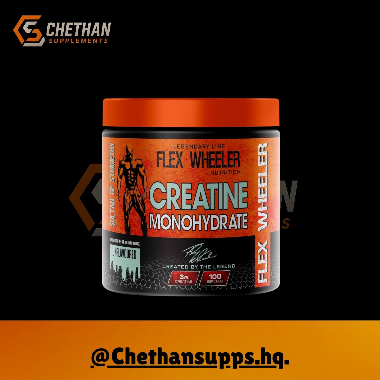 Flex Wheeler Nutrition Creatine Monohydrate, 300 g (0.66 lb) - CHETHAN SUPPS.77