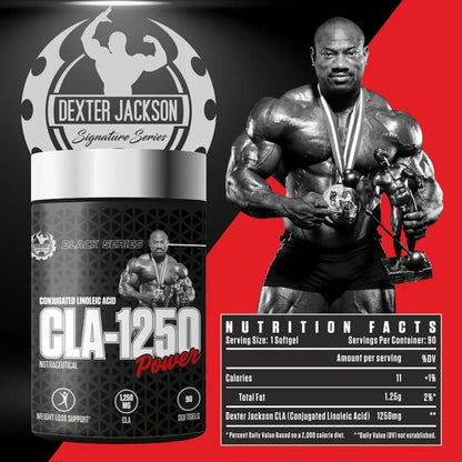 Dexter Jackson Black Series CLA - 1250 | Conjugated Linoleic Acid | 90 Softgels - CHETHAN SUPPS.77