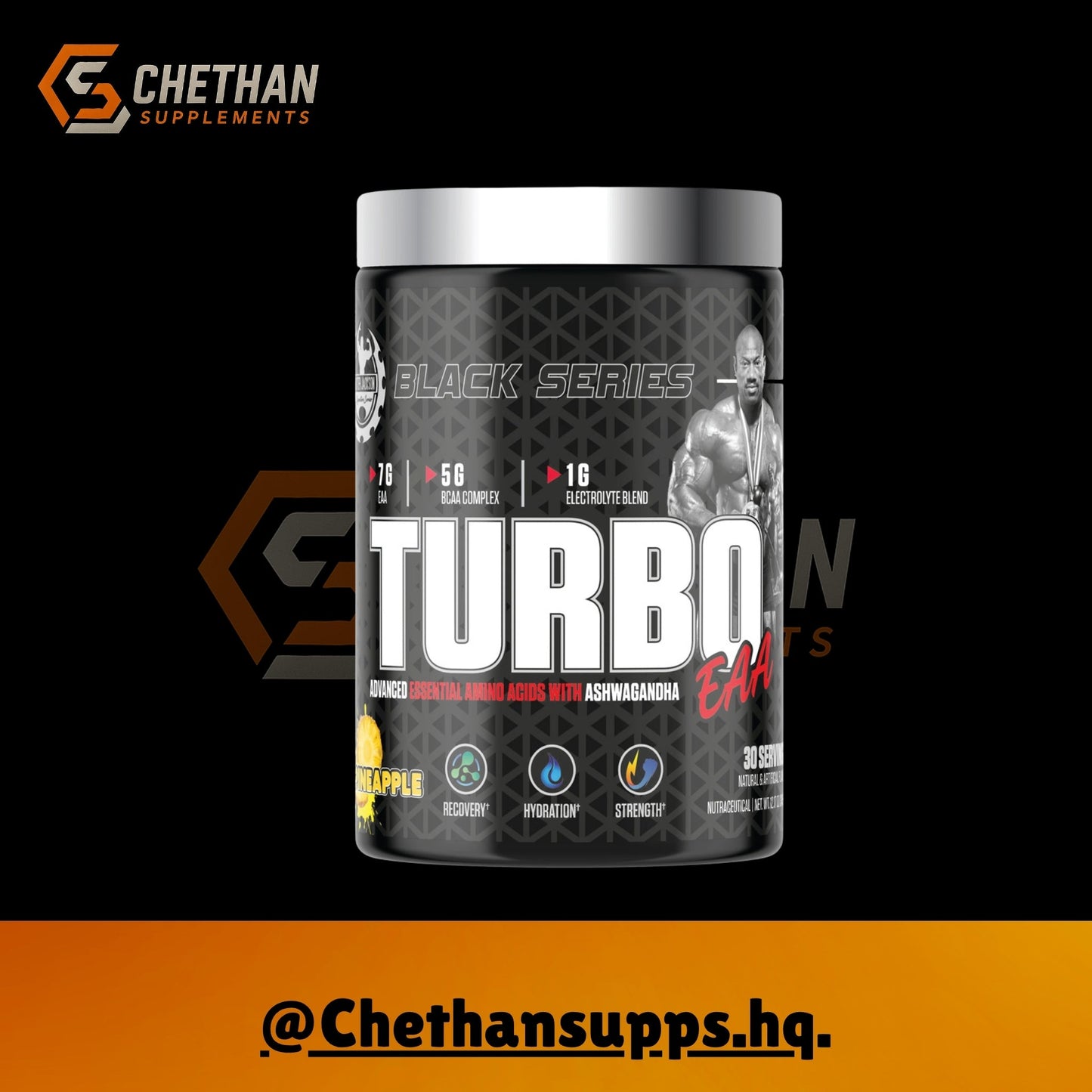 Dexter Jackson Black Series Turbo EAA - 344.73 gm (0.76 Lb), Pineapple - CHETHAN SUPPS.77