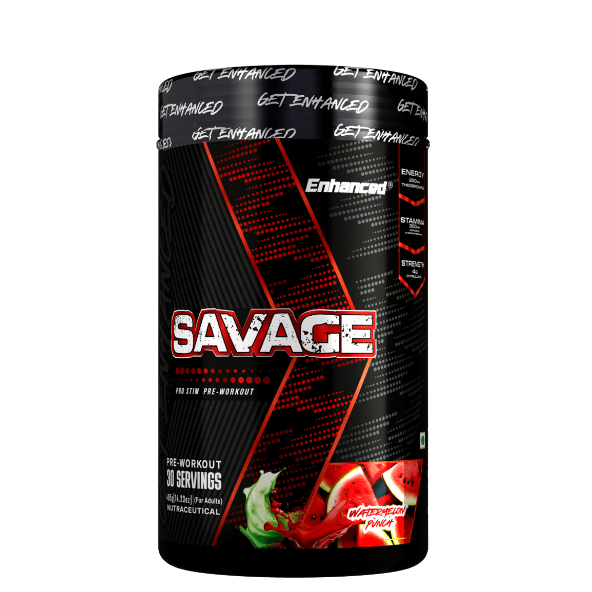 Enhanced Savage Pro Stim Pre - Workout - 30 Servings, - CHETHAN SUPPS.77