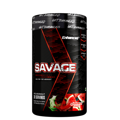 Enhanced Savage Pro Stim Pre - Workout - 30 Servings, - CHETHAN SUPPS.77
