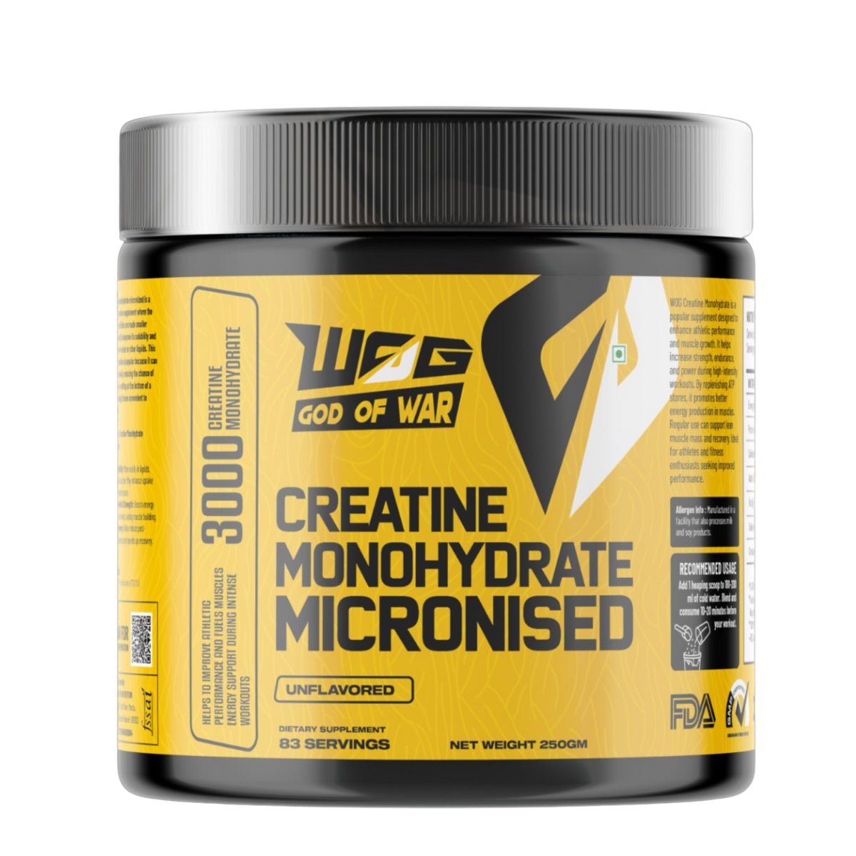 GOD OF WAR CREATINE 250 G | wog creatine 250,gram | Chethansupps.com - CHETHAN SUPPS.77