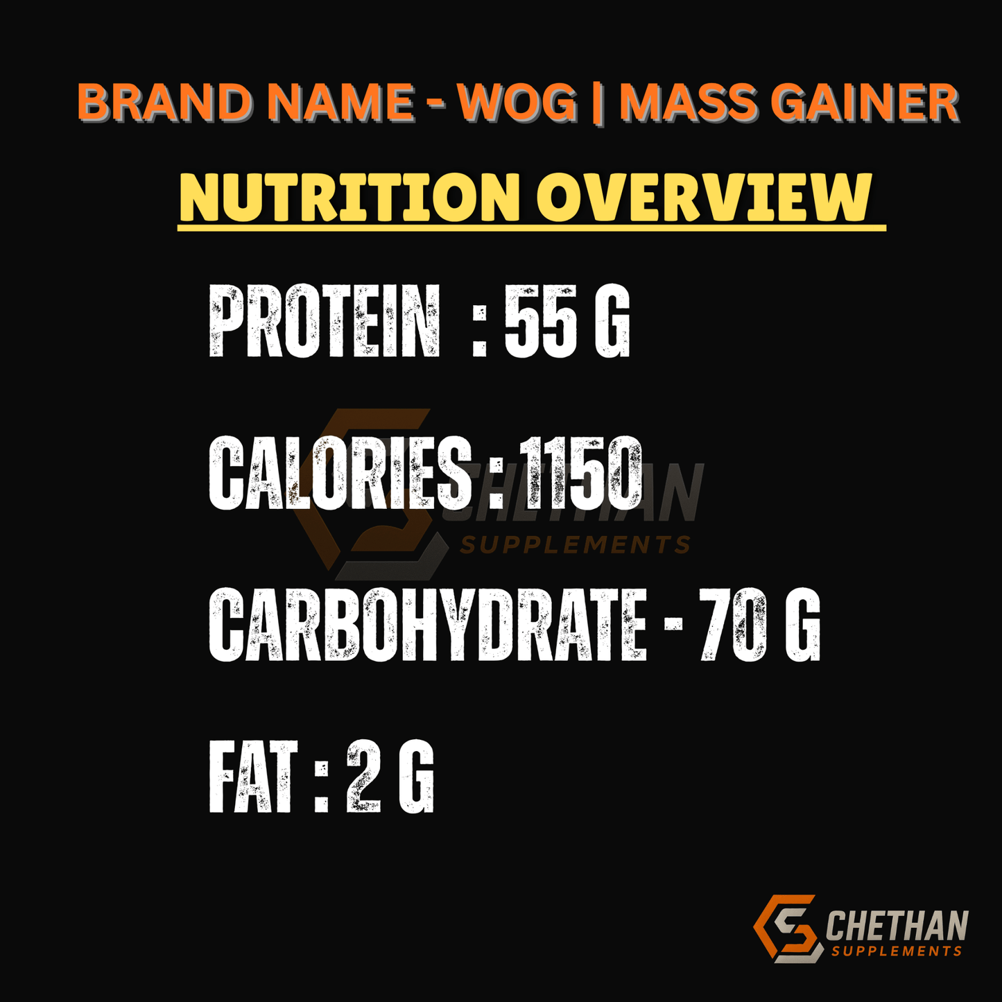 GOD OF WAR MASS GAINER. 2.7 KG | WOG MASS GAINER | god of war mass gainer . - CHETHAN SUPPS.77