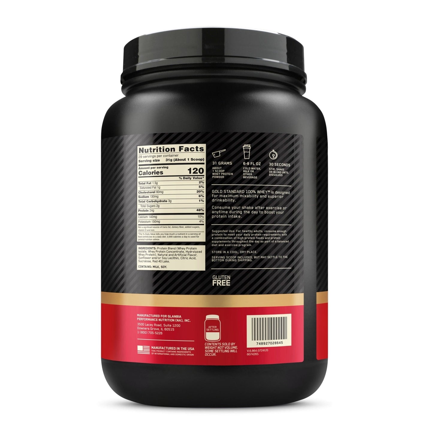 Gold Standard 100% Whey Protein Powder | Cookies & Cream | 2 lbs - CHETHAN SUPPS.77