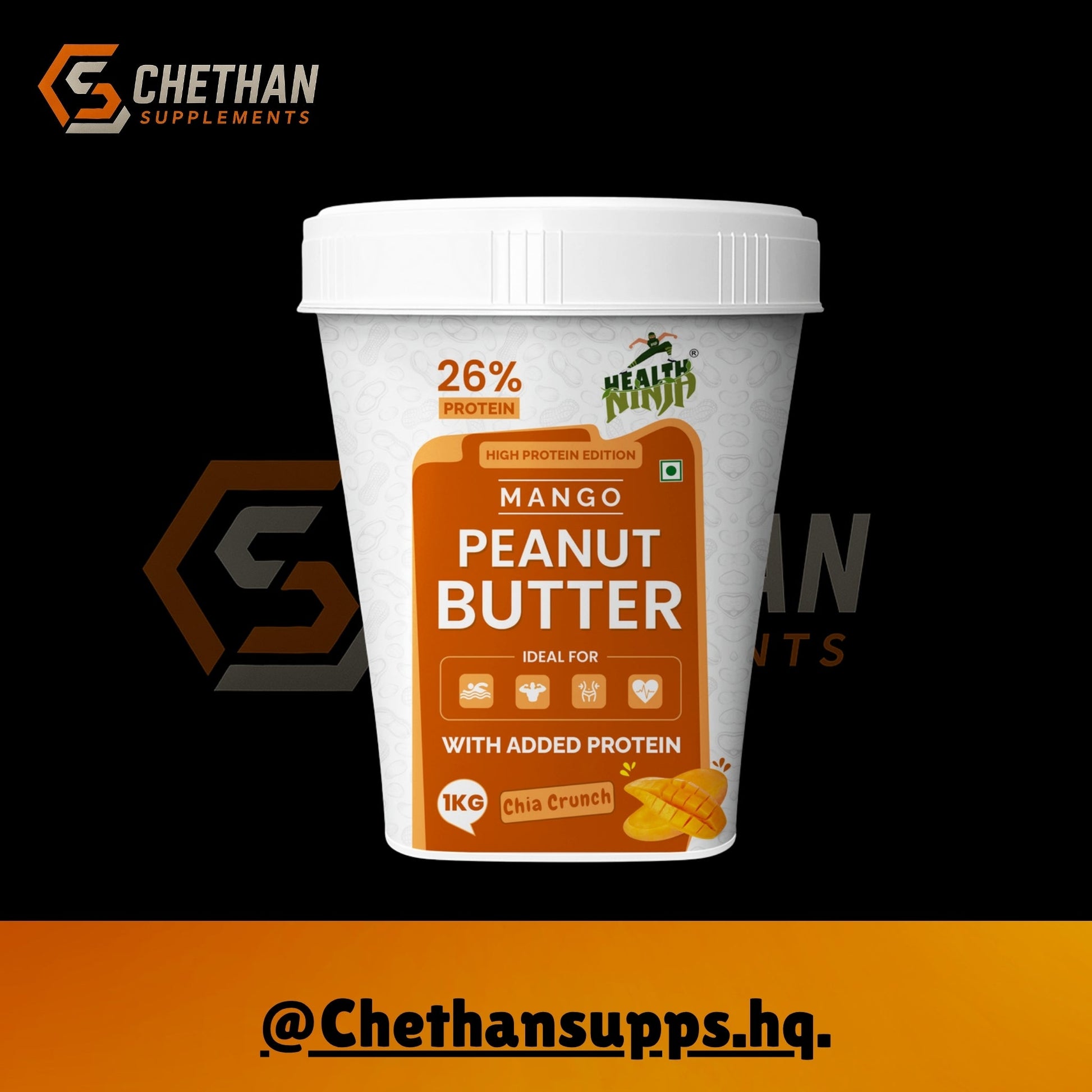 Health Ninja High Protein Peanut Butter - CHETHAN SUPPS.77