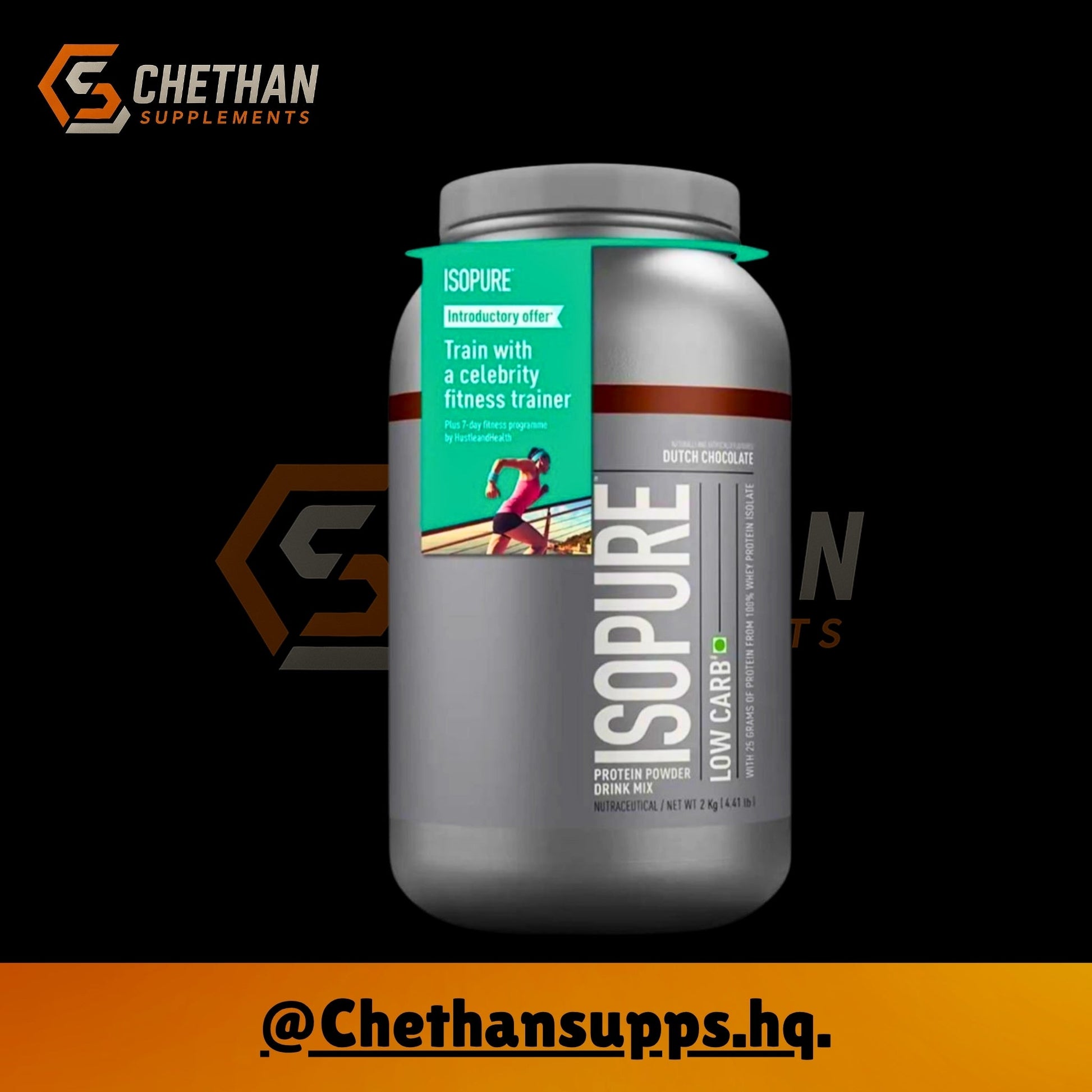 Iso pure Whey Protein Isolate Powder with Vitamins for Immune Support - 1.8 kg | chethansupps77 - CHETHAN SUPPS.77