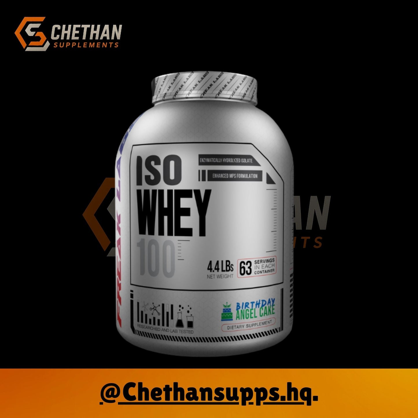 ISO WHEY 100 - HYDROLYZED WHEY PROTEIN ISOLATE - CHETHAN SUPPS.77