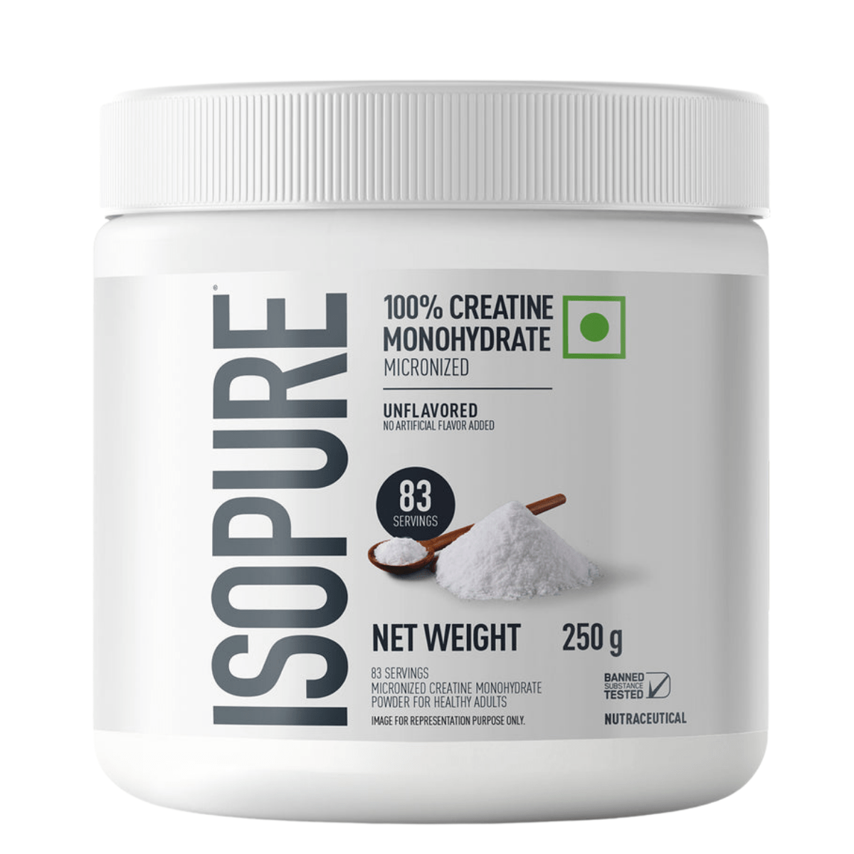 Isopure 100% Creatine Monohydrate Micronized, 250g - 83 servings, - CHETHAN SUPPS.77