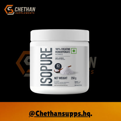 Isopure 100% Creatine Monohydrate Micronized, 250g - 83 servings, - CHETHAN SUPPS.77
