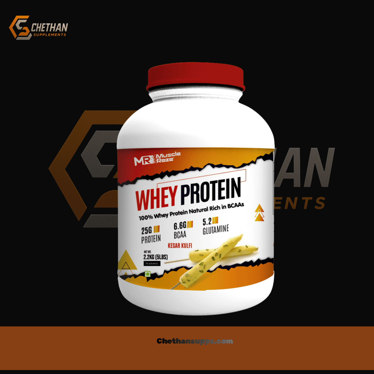 Mr. whey | MuscleRaze Whey Protein 5lbs, 2.2kg - CHETHAN SUPPS.77