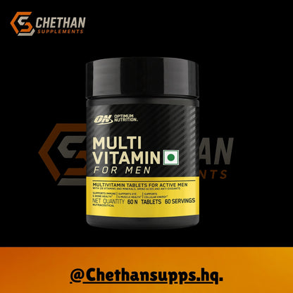 Multivitamin for MEN - 60 Tablets, 26 Vitamins & Minerals, Amino Acids & Anti - Oxidants - CHETHAN SUPPS.77