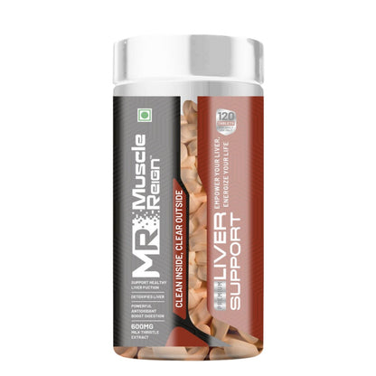 Muscle Reign Liver Support 120 Tablets 600mg Milk Thistle Extract - CHETHAN SUPPS.77