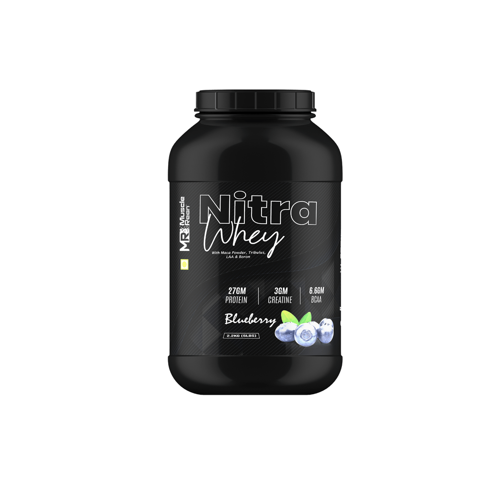 Muscle Reign Nitra Whey 2.2kg 5Lbs 27g High Quality Protein 3gm Creatine 6.6gm BCAAs - CHETHAN SUPPS.77