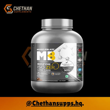 MuscleBlaze Biozyme Iso - Zero 2kg • Low Carb Ice Cream Chocolate - CHETHAN SUPPS.77