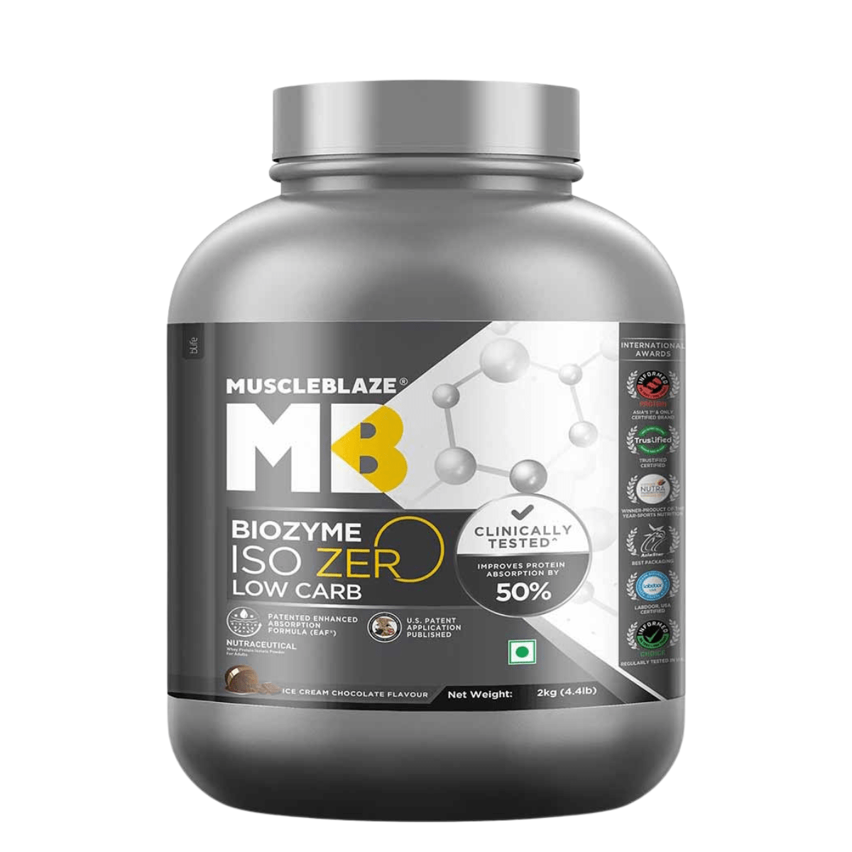 MuscleBlaze Biozyme Iso - Zero 2kg • Low Carb Ice Cream Chocolate - CHETHAN SUPPS.77