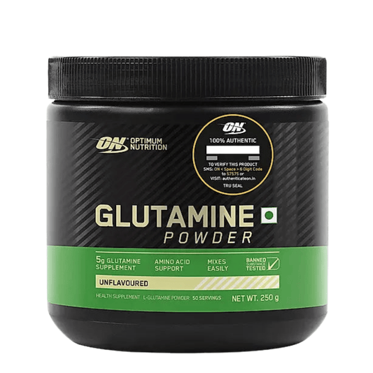 ON (Optimum Nutrition) Glutamine Powder, 250 g (0.55 lb) - CHETHAN SUPPS.77