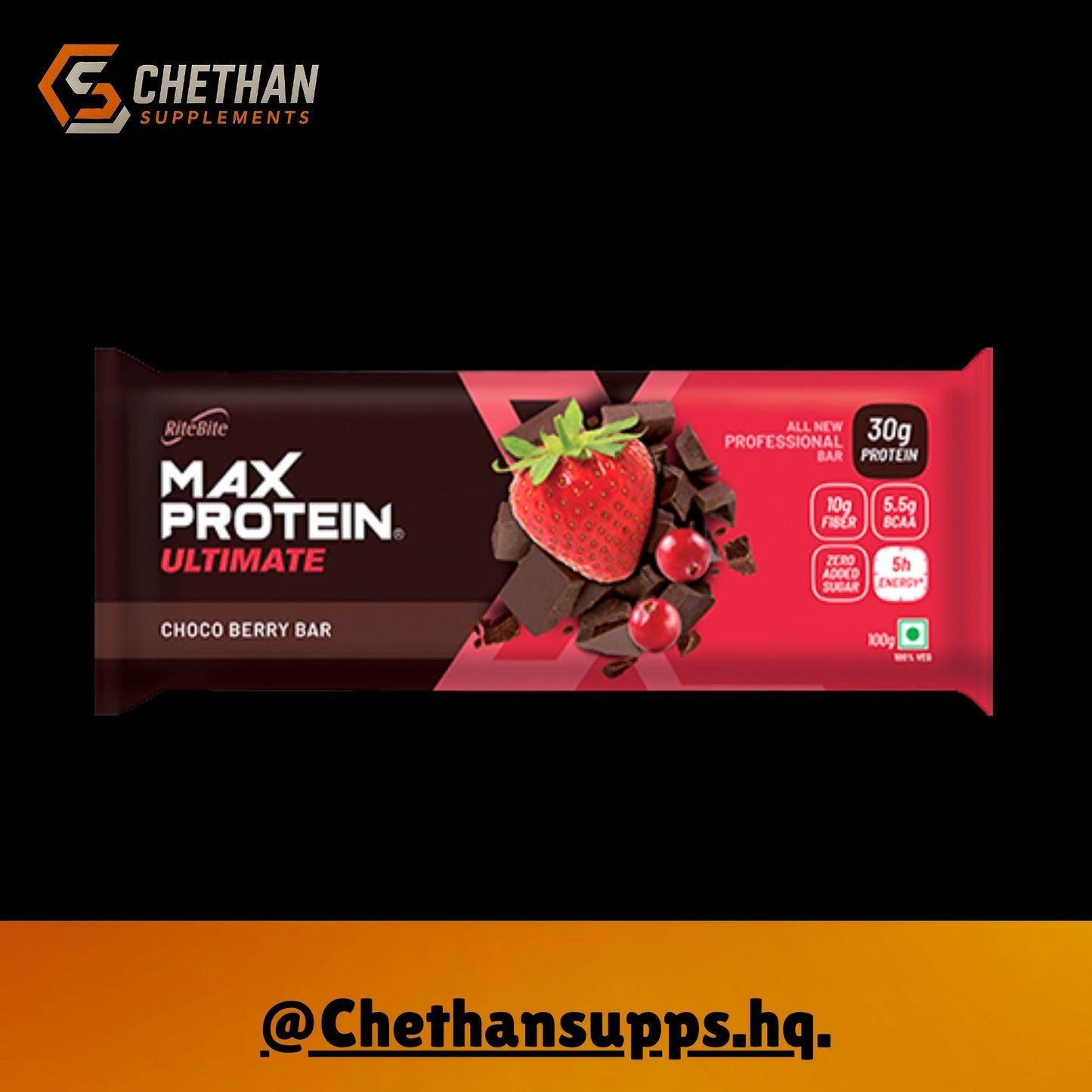 RiteBite Max Protein Daily Choco Berry Bars | chethansupps.com - CHETHAN SUPPS.77