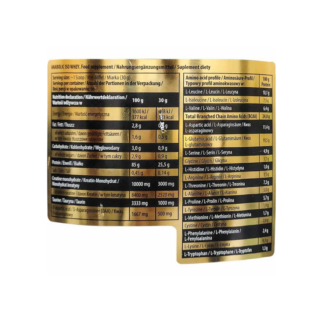 Kevin Levrone Anabolic Iso Whey, 2 kg (4.4 lb), Chocolate