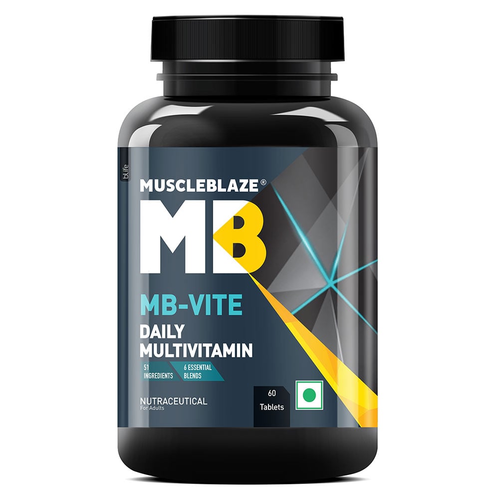 MuscleBlaze MB-VITE Daily Multivitamin, for Enhanced Energy, Stamina & Gut Health