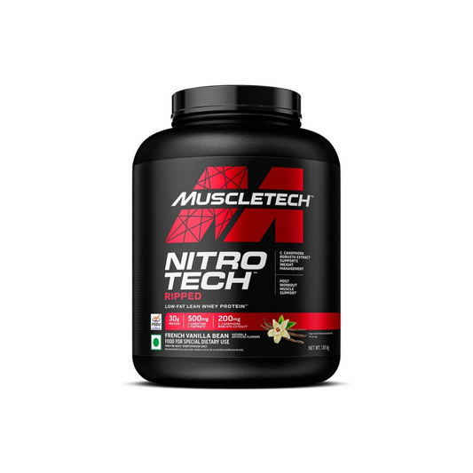 MuscleTech Nitrotech Ripped Low Fat Whey Protein, 1.82 kg (4 lb), French Vanilla Bean