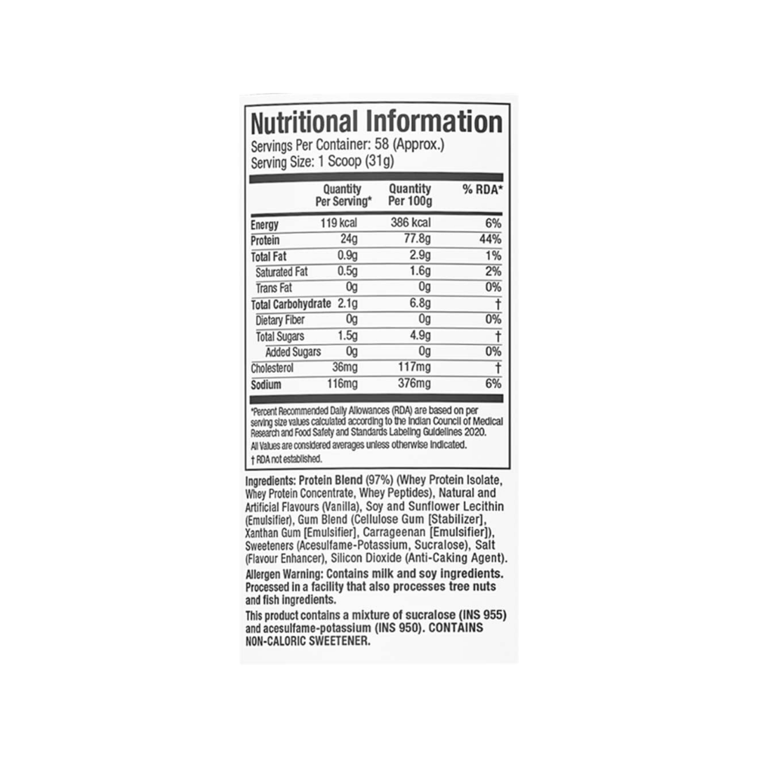 MuscleTech Nitrotech 100% Whey Gold, 1.82 kg (4 lb), French Vanilla Cream