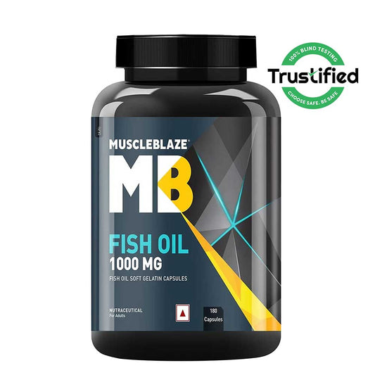 MuscleBlaze Omega 3 Fish Oil (1000 mg) with 180mg EPA and 120mg DHA