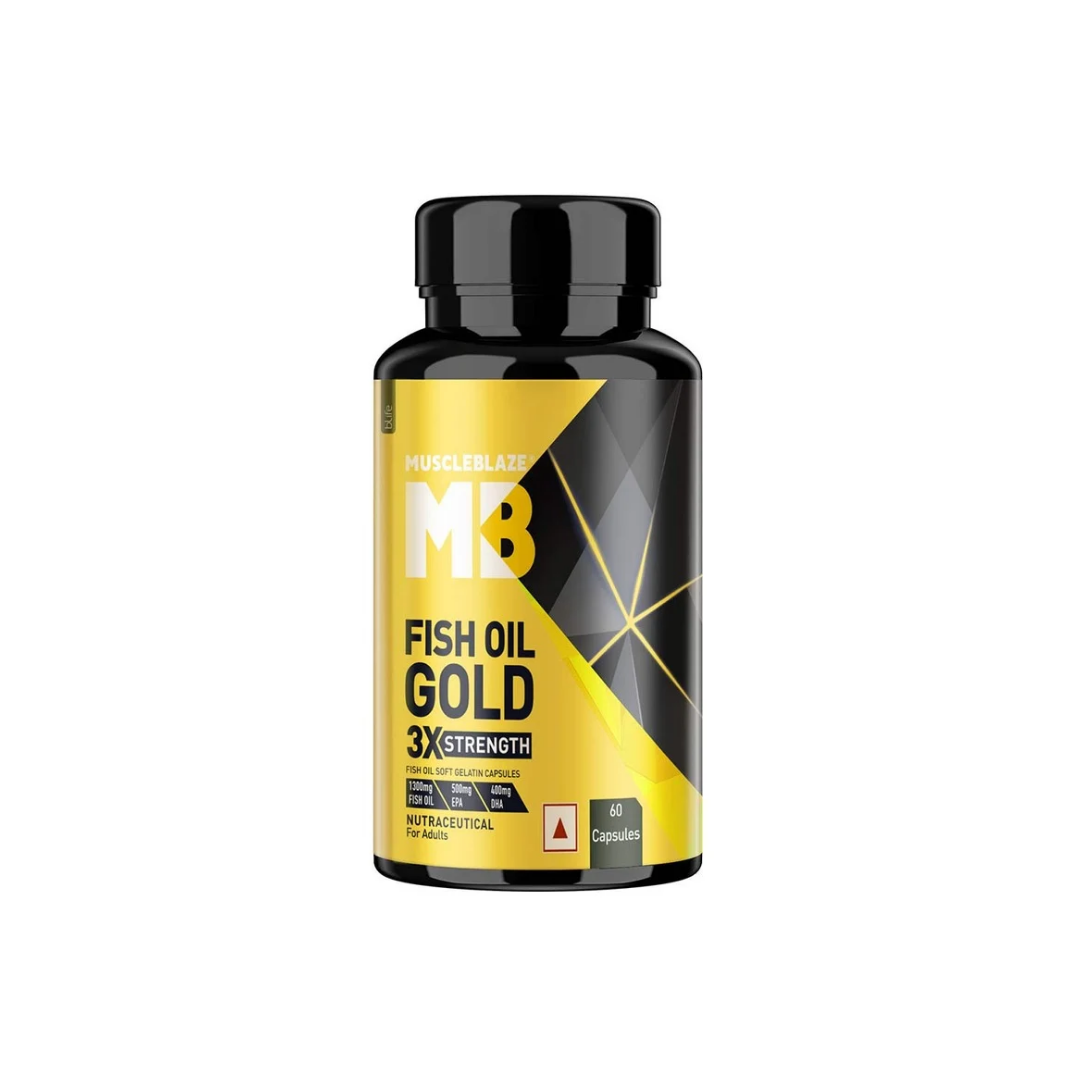MuscleBlaze Omega 3 Fish Oil Gold 3x Triple Strength (EPA & DHA)