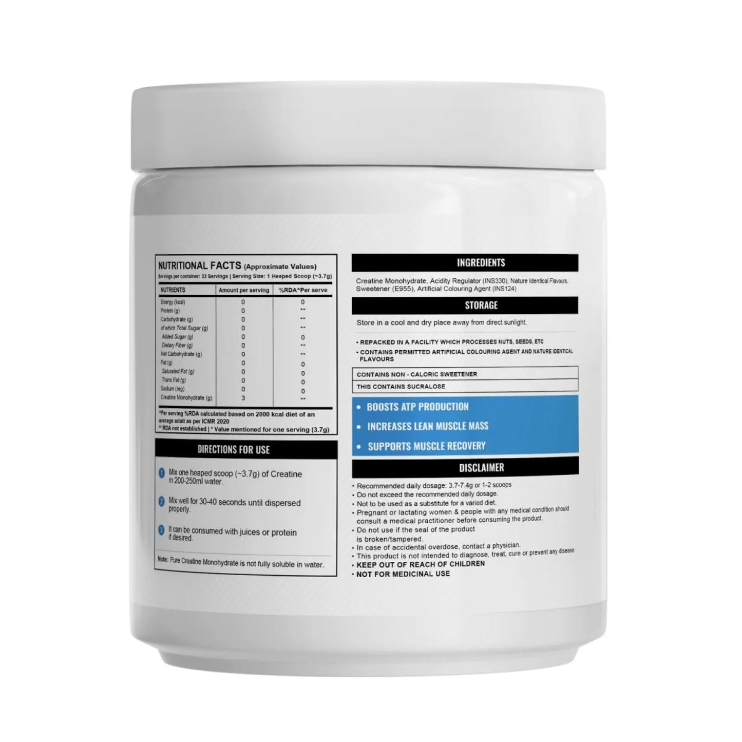 wellcore creatine monohydrate 100gm ( unflavoured and fruit fusion ) - CHETHAN SUPPS.77