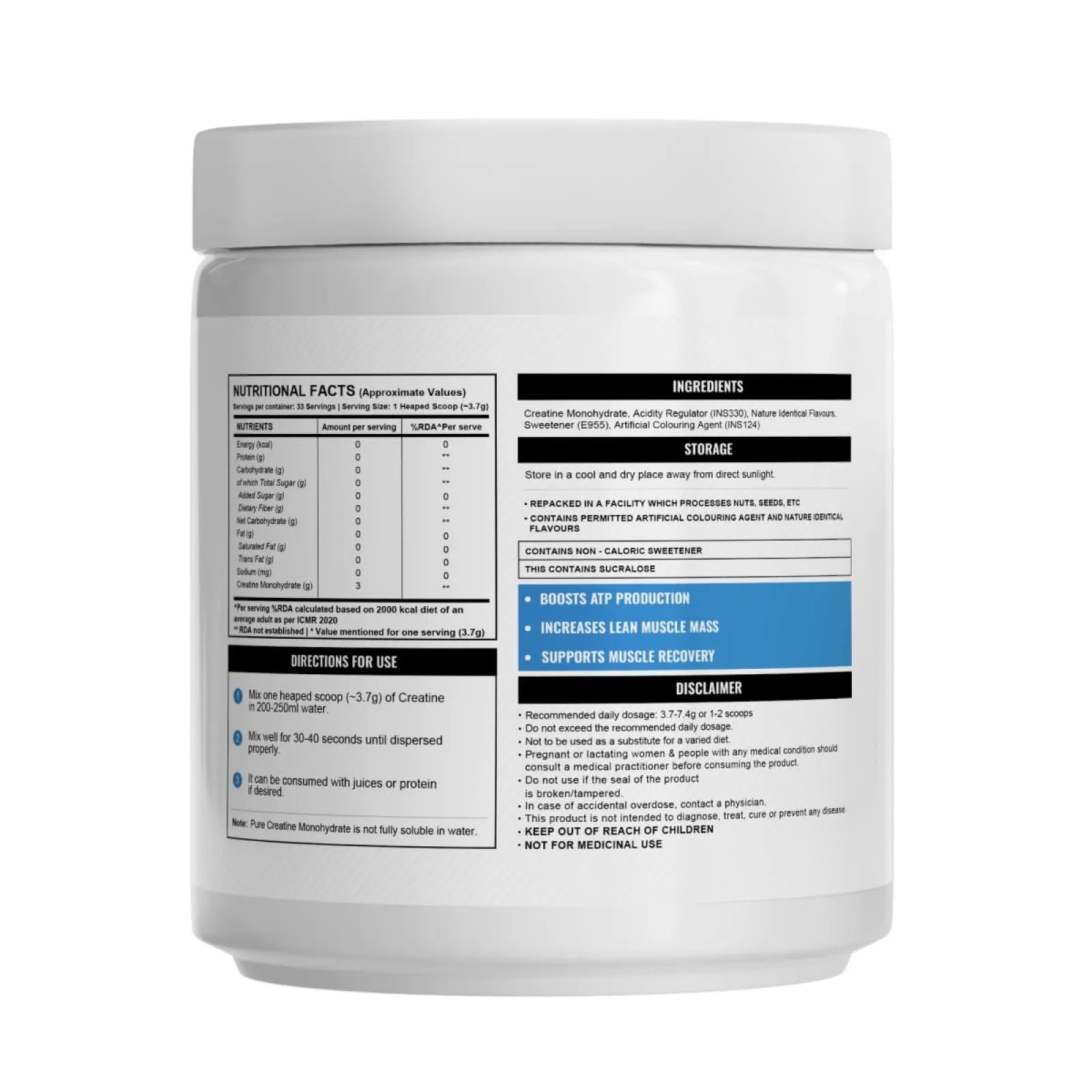 wellcore creatine monohydrate 100gm ( unflavoured and fruit fusion ) - CHETHAN SUPPS.77