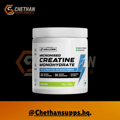 Wellcore - Micronised Creatine Monohydrate (100g, 33 Servings) - CHETHAN SUPPS.77
